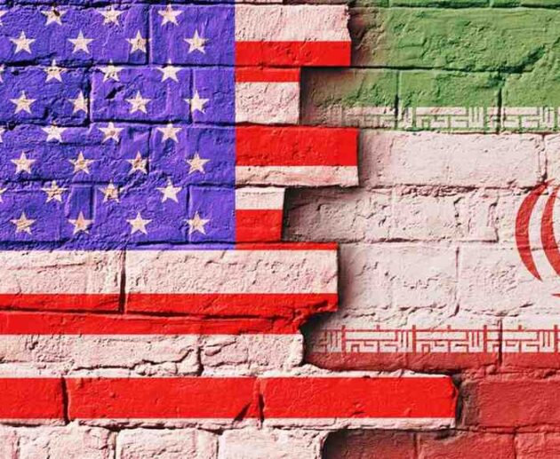 US and Iran flags combined