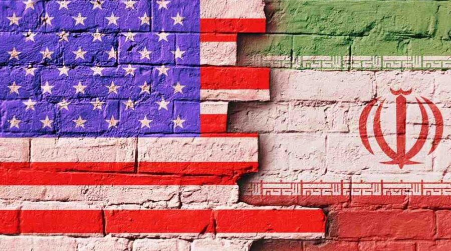US and Iran flags combined