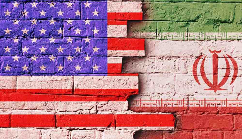 US and Iran flags combined