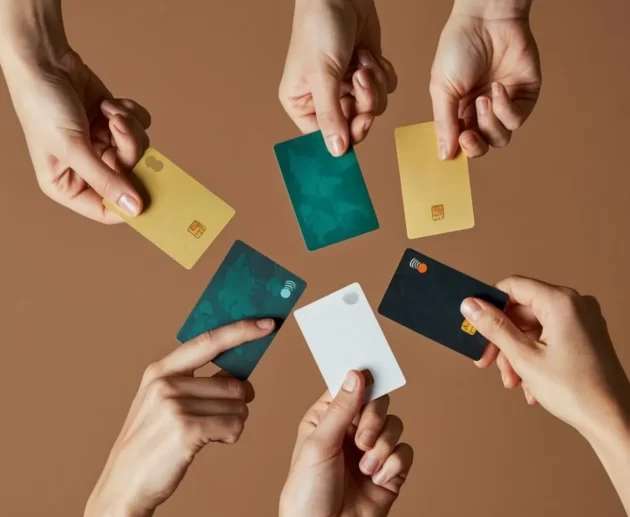 myprepaidcenter card activation and people hands holding a debit/credit cards.