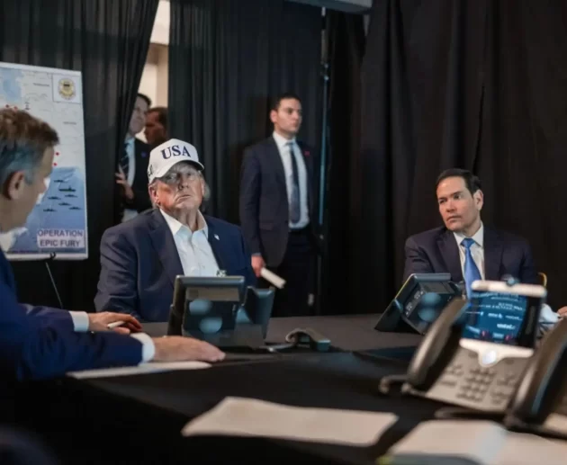 President Donald Trump oversees "Operation Epic Fury" at Mar-a-Lago in Palm Beach, Fla.