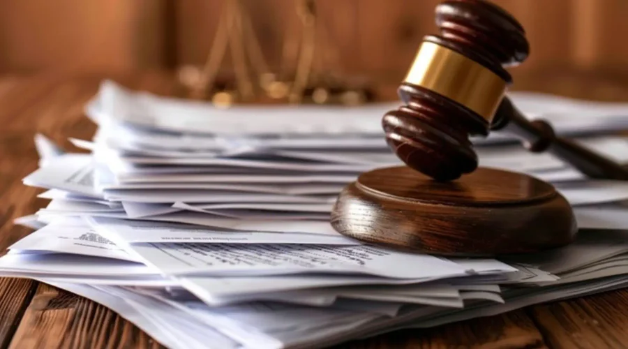 Gavel and legal documents representing the Streamate lawsuit in New Jersey federal court
